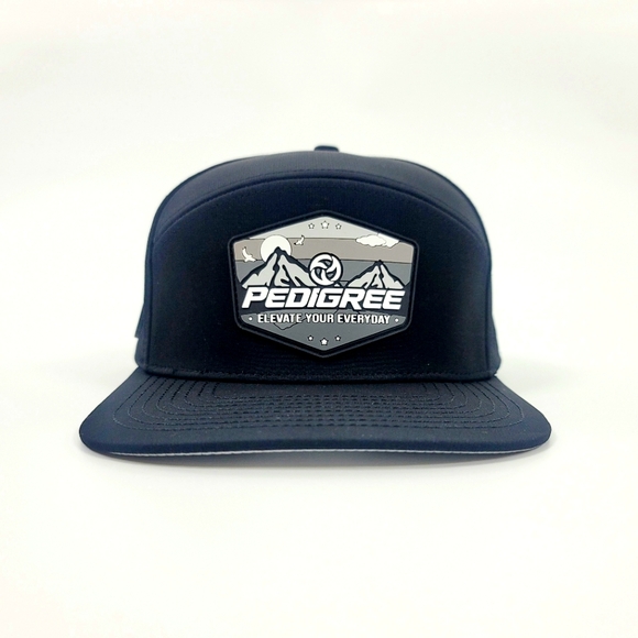 Pedigree SW | 6-Panel Waterproof Snapback Hat with 3D PVC Patches - Black - Picture 2 of 3